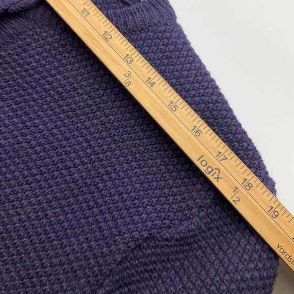 Blarney Woolen Mills Small Purple Knit Cardigan Chain Pockets Wool Old Money - Picture 6 of 10